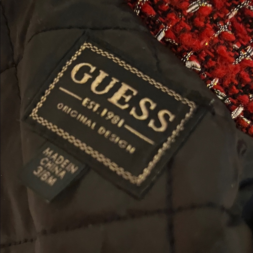 Guess Red Pea Coat for Kids - Picture 10 of 12